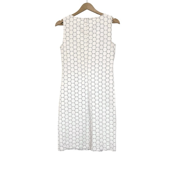 Julia Jordan White Circle Pattern Mini Dress Size 6 Preppy Formal Party Classic - Picture 2 of 4